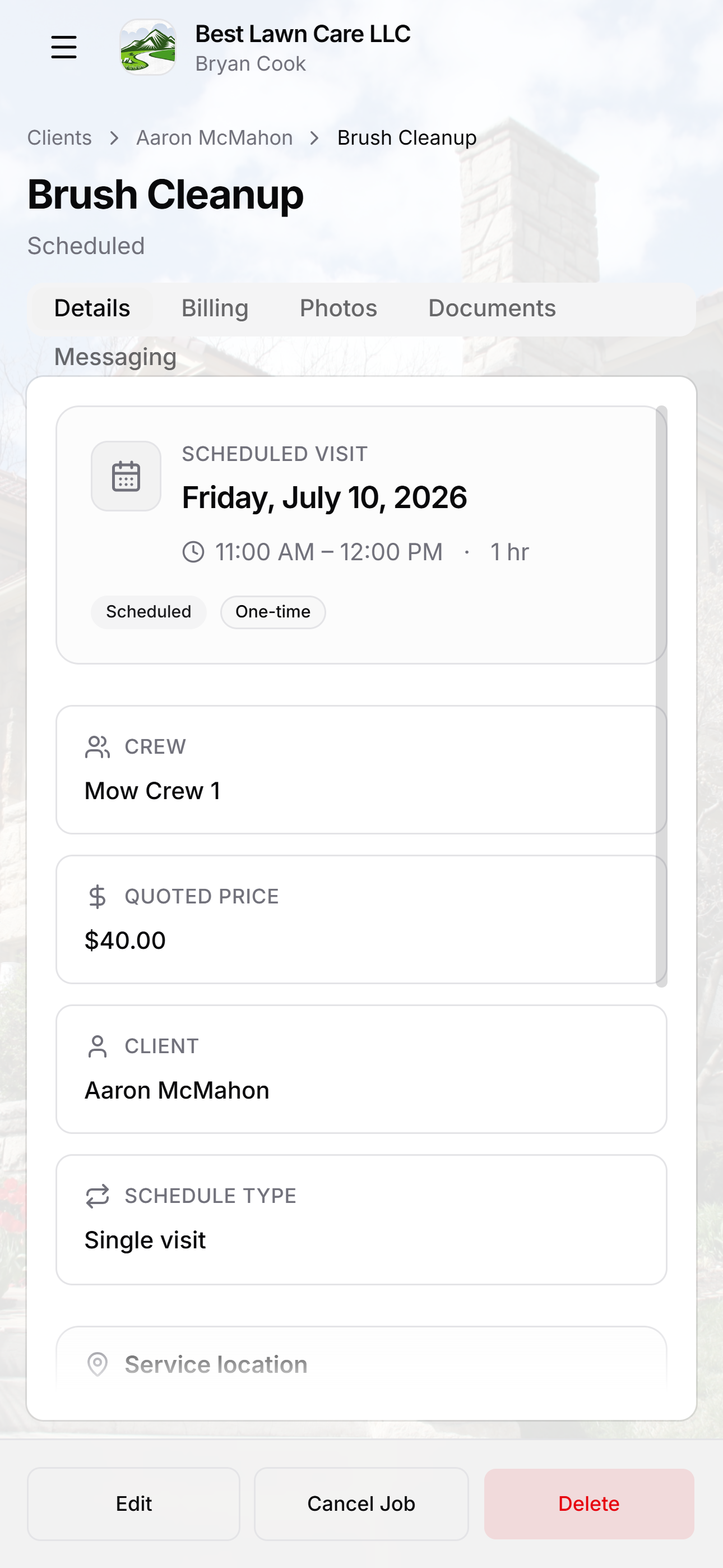 ServicePortal clients on mobile