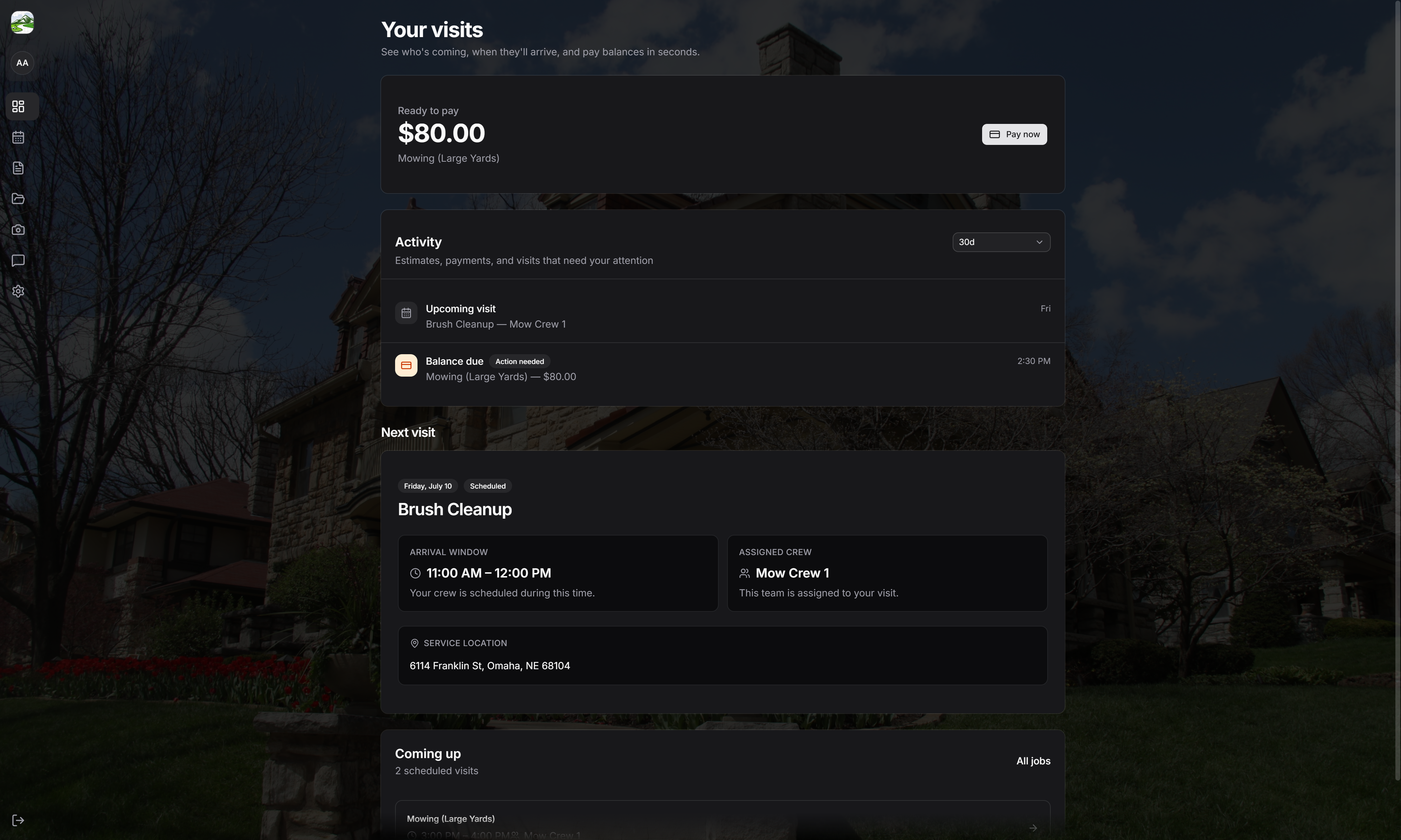 ServicePortal client-facing portal
